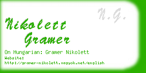 nikolett gramer business card